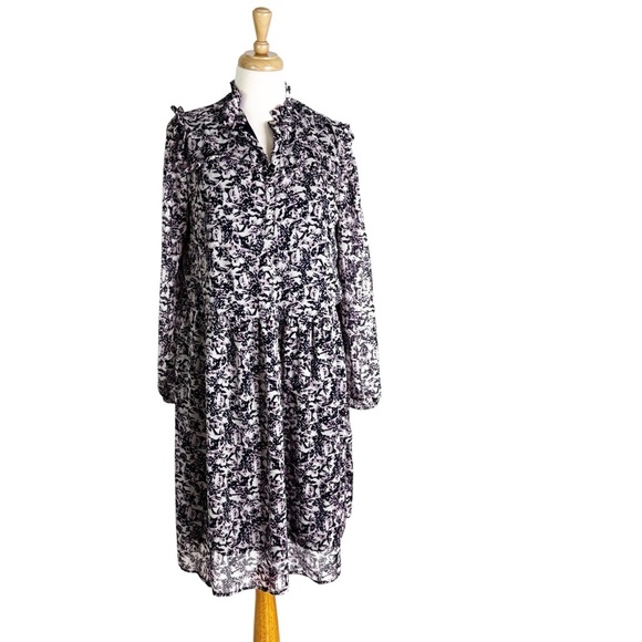 Saint Tropez PresleySZ Long Sleeve Midi Dress Mulberry Purple Size S - Picture 8 of 14